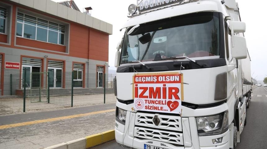 Tunceli’den İzmir’e bir yardım tırı yola çıktı