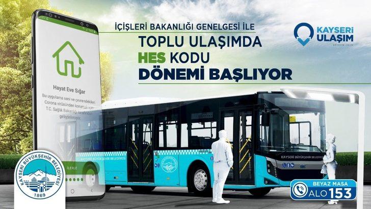 Büyükkılıç’tan toplu ulaşımda hes kodu uyarısı G1