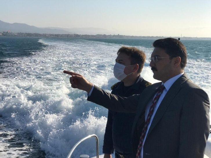 Kaymakam Ünsal’dan denizden sahil denetimi G4
