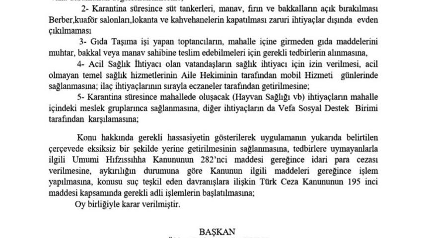 Denizli&rsquo;de 2 mahalle 14 g&uuml;n karantina altına alındı