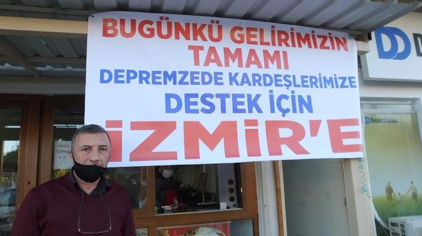 G&uuml;nl&uuml;k kazancını depremzedelere bağışladı