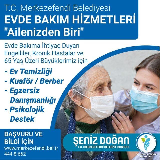 Merkezefendi Belediyesinden evde bakım hizmeti