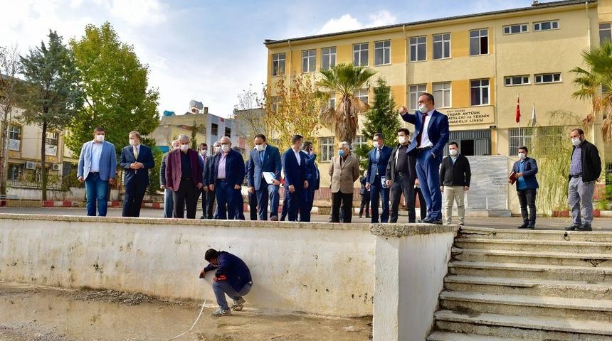 Uygulama oteli yapılacak alanda inceleme