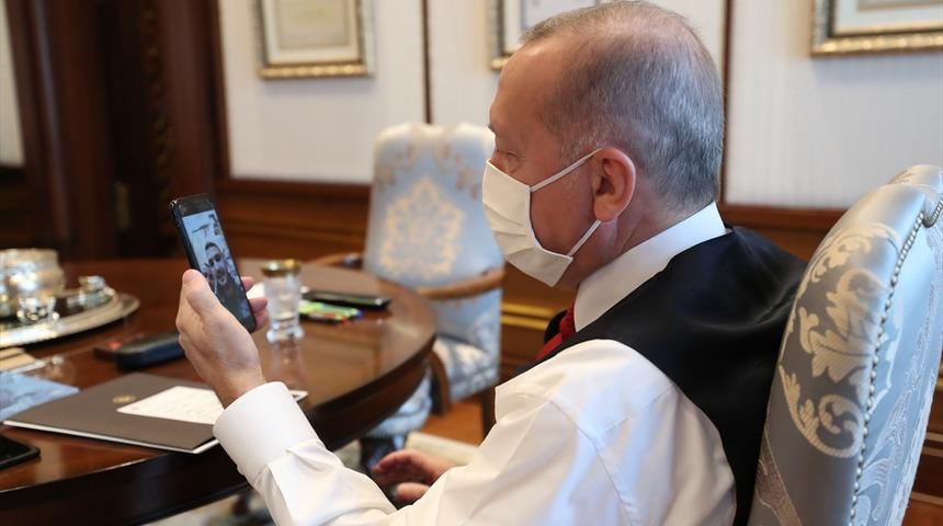 Cumhurbaşkanı Erdoğan, Recep Tayyip Gültekin ve Mikail Özen ile görüştü