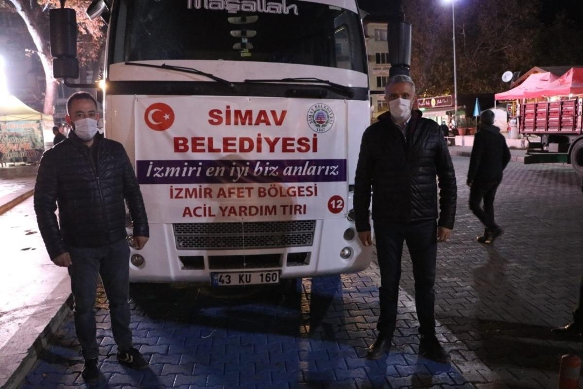 İzmirli depremzedelere Simav&rsquo;dan yardım