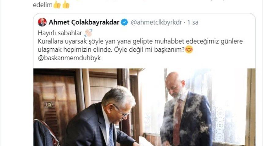 Başkanların, maskesiz ve yasaksız &ccedil;ay &ouml;zlemi