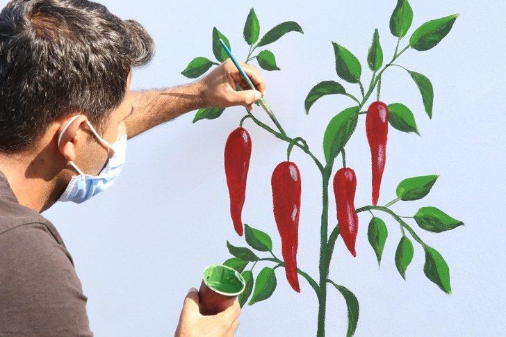 Mersin Hal Kompleksinin duvarları renkleniyor G3