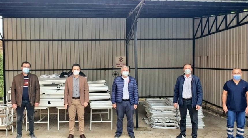 Hisarcık K&ouml;ylere Hizmet G&ouml;t&uuml;rme Birliğinden hastaneye malzeme desteği