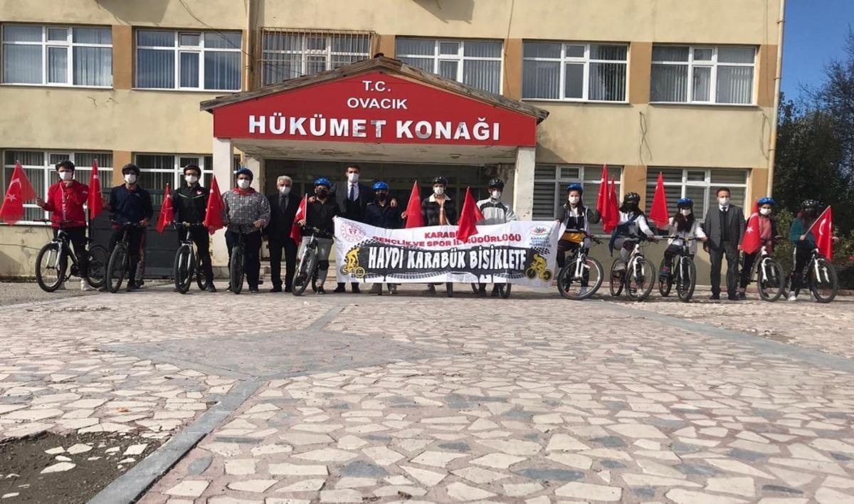 &ldquo;Haydi Karab&uuml;k Bisiklete&rdquo; projesinin son durağı Ovacık oldu