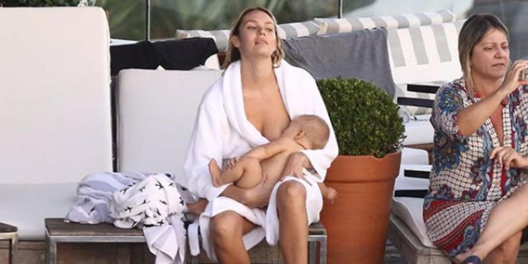 &Ccedil;ekim arasında bebeğini emzirdi