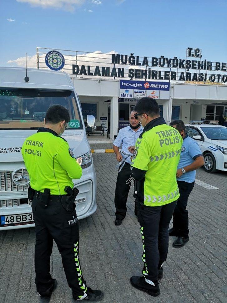 Dalaman’da yolcu araçlarına korona virüs denetimi yapıldı G3
