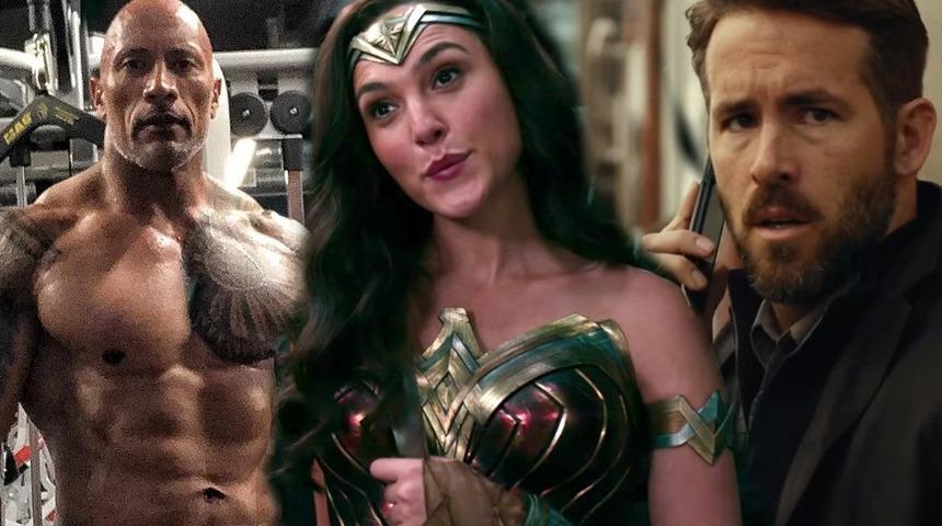 Red Notice filminin müjdesini kırmızı elbisesiyle verdi 