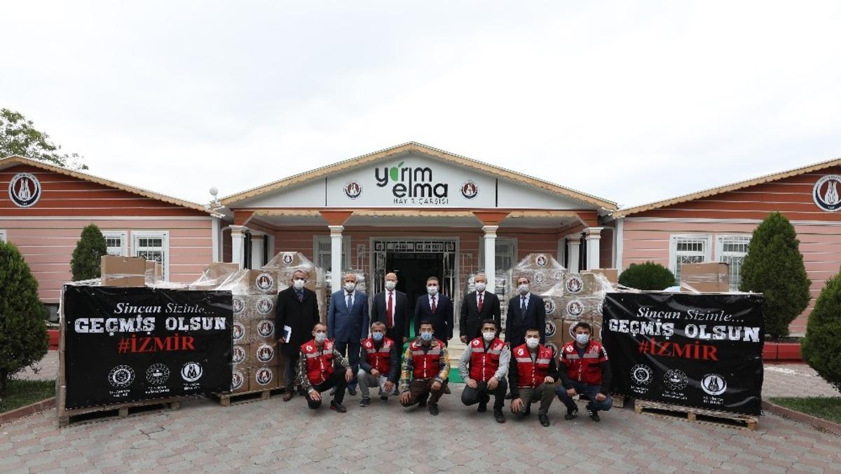 Sincan&rsquo;dan İzmir&rsquo;e yardım tırı