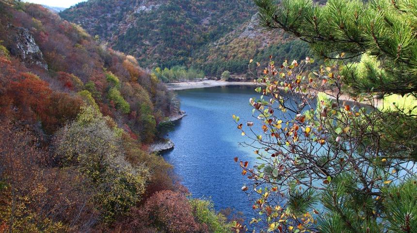 Gören telefonuna sarılıyor! Boraboy Gölü Tabiat Parkı tabloları aratmıyor