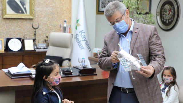 Maket teleskopla NASA’dan ödül alan çiftçi çocukları Kayseri Şeker’de