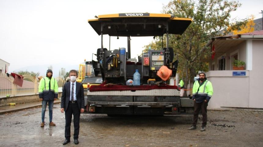 Olur’da Okullar Caddesi asfalt oluyor