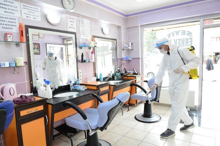 Mamak’ta iş yerlerini dezenfekte işlemi devam ediyor G4