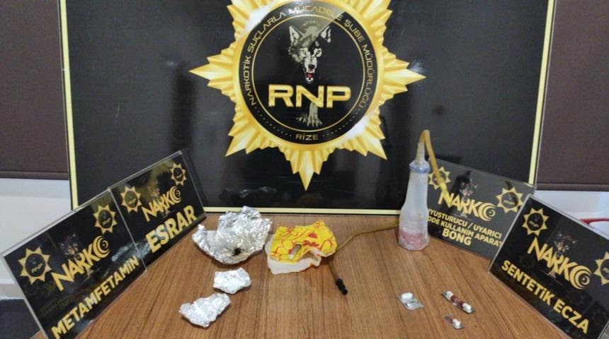 Rize’de uyuşturucu operasyonu