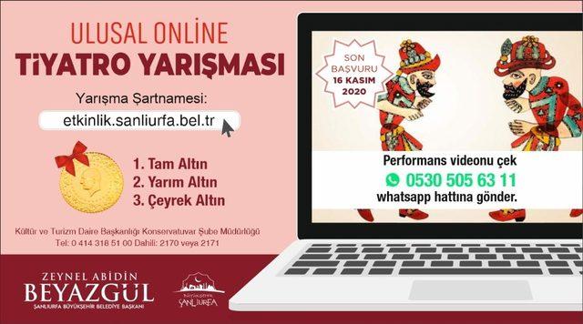 Şanlıurfa’da ödüllü online ses ve tiyatro yarışması