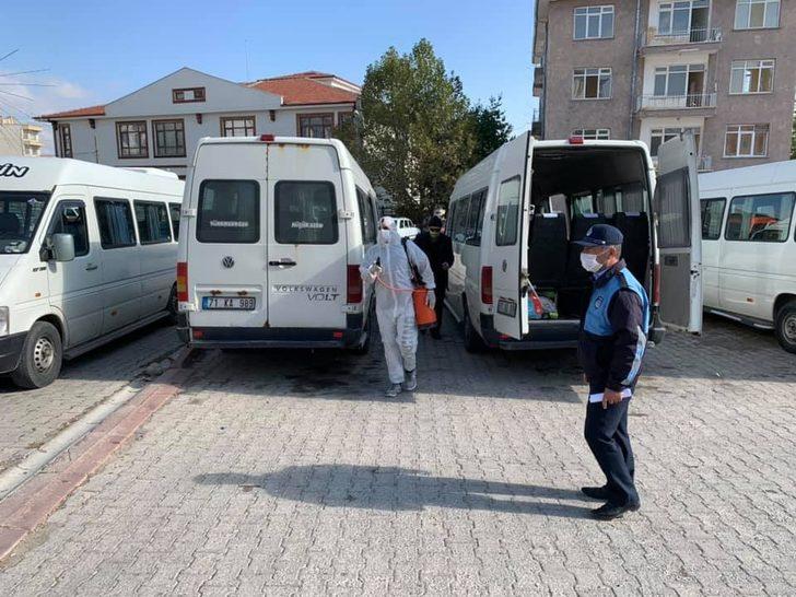Keskin’de toplu taşıma araçları dezenfekte ediliyor G3