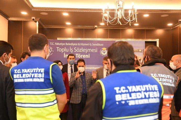 Yakutiye işçilerinin toplu sözleşme mutluluğu G5