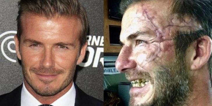 David Beckham film için bu hale geldi
