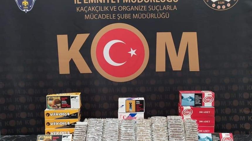 K&uuml;tahya&rsquo;da sigara ka&ccedil;ak&ccedil;ılarına operasyon
