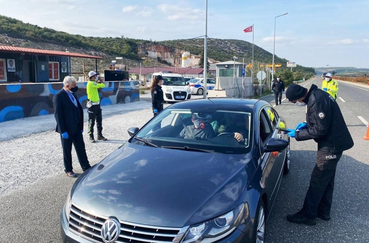 Yatağan-Aydın kontrol noktasında yoğun denetim