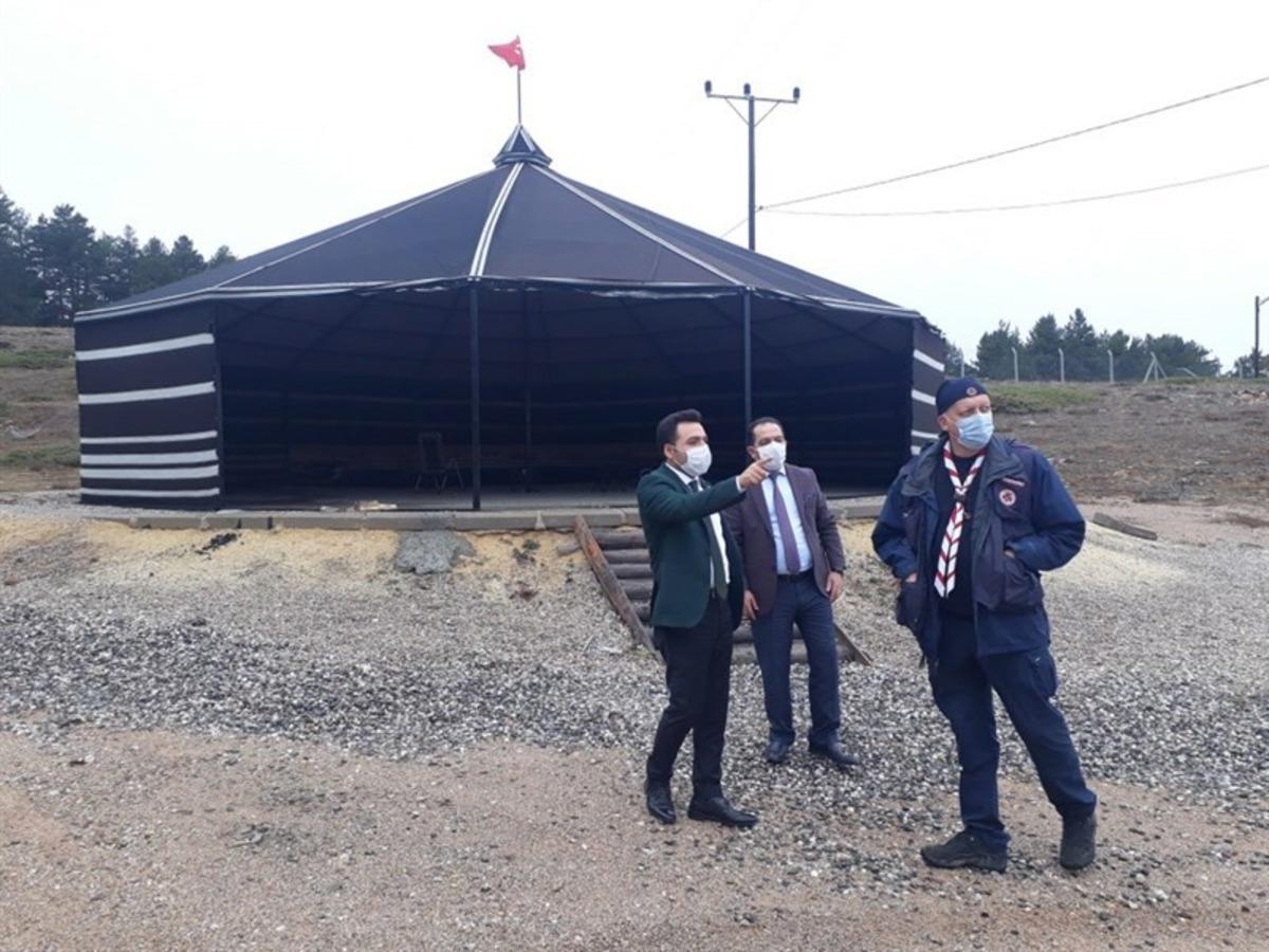 Kaymakam Kayka&ccedil;, izcilik kampı i&ccedil;in yerinde incelemelerde bulundu