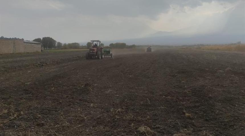 Iğdır’da demonstrasyon çalışmaları kapsamında yüksek verimli buğday ekimi yapıldı