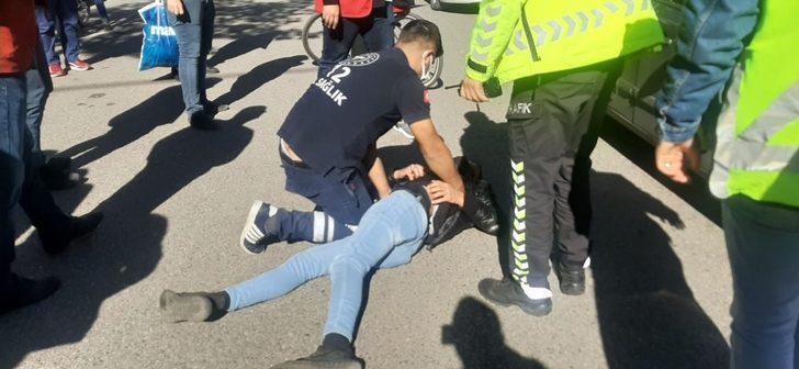 Otomobilin çarptığı motosiklet sürücüsü yaralandı G3