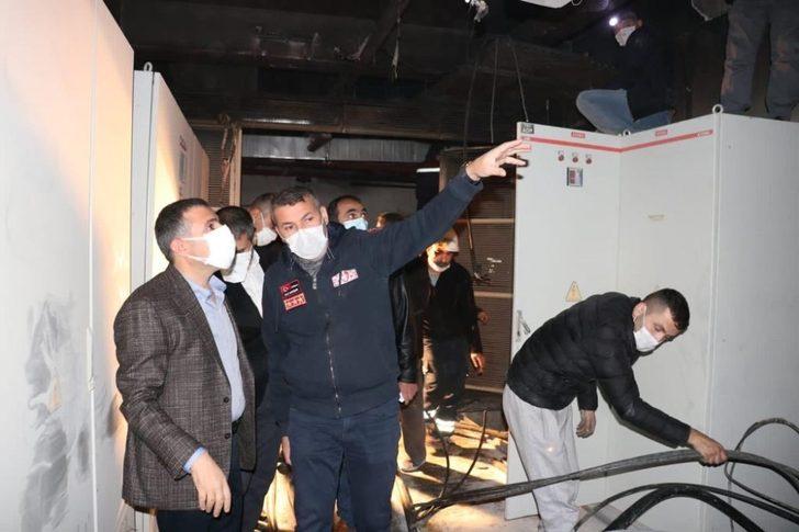 Vali Atay yangın çıkan hastanede incelemelerde bulundu G1