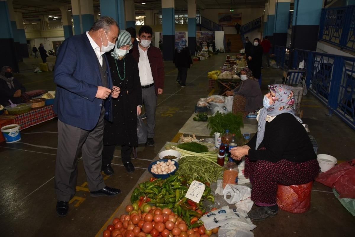 Başkan &Ccedil;er&ccedil;i &lsquo;&Uuml;retici ve 2. El Eşya Pazarı&rsquo;nı gezdi