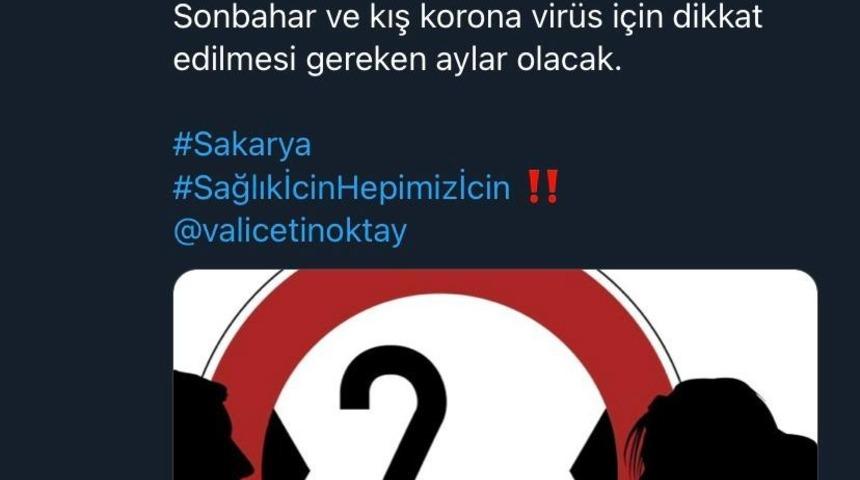 Sakarya Valiliği kış aylarında korona vir&uuml;se karşı uyardı