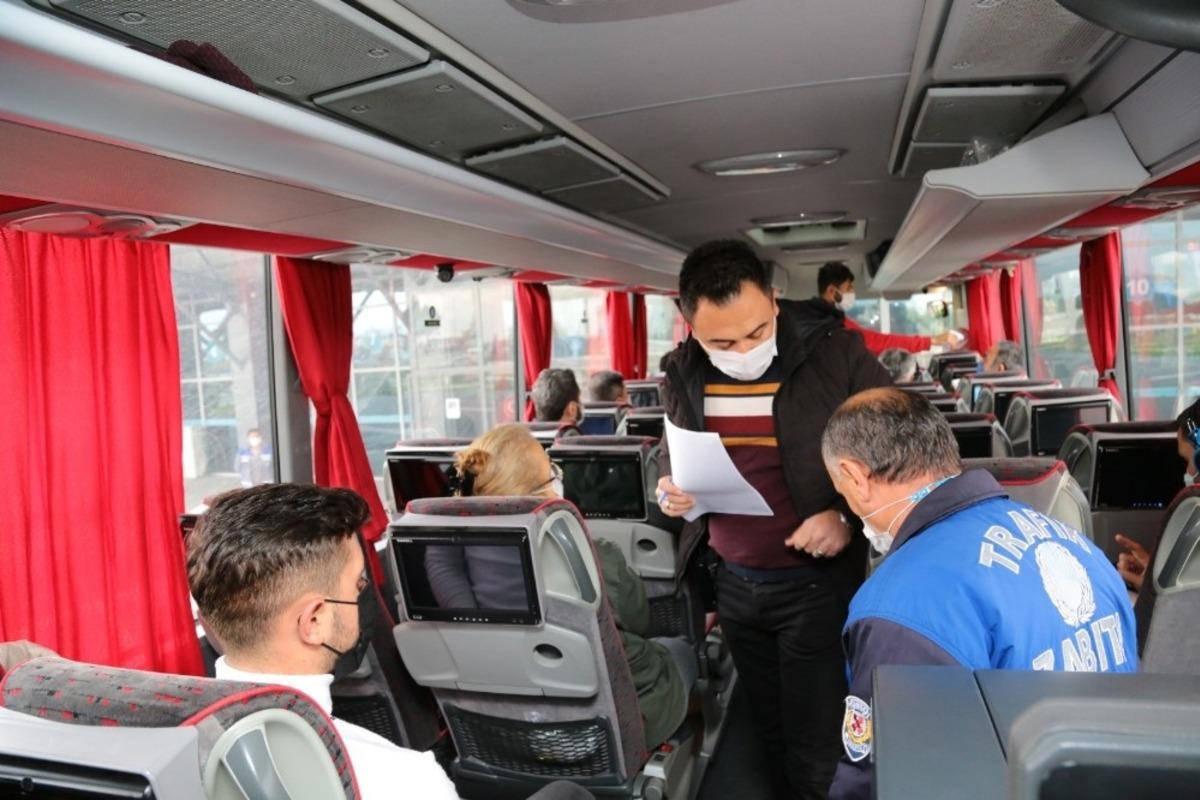 Şehirlerarası otob&uuml;s terminalinde HES kodu denetimi