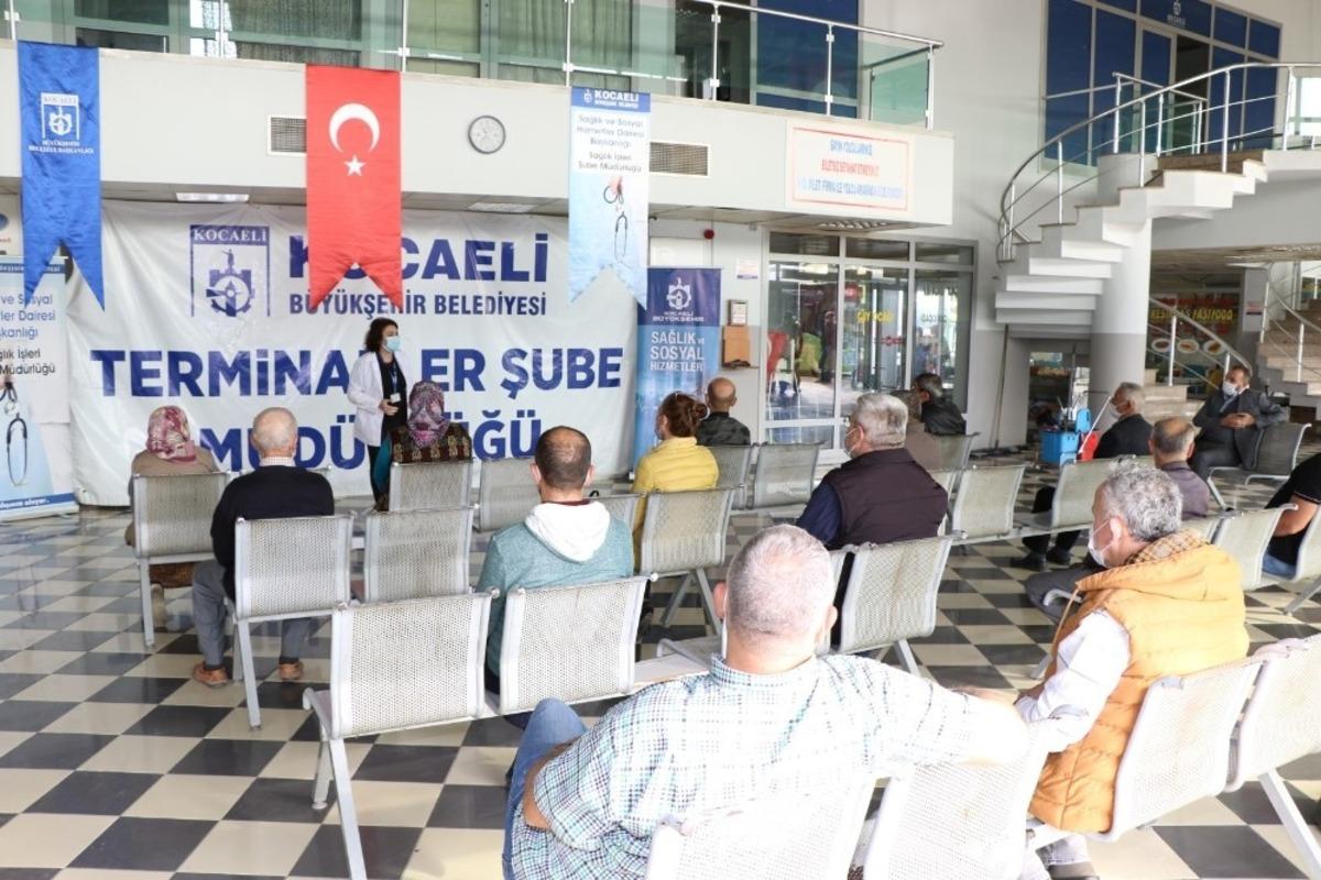 Otob&uuml;s terminallerine Covid-19 eğitimi