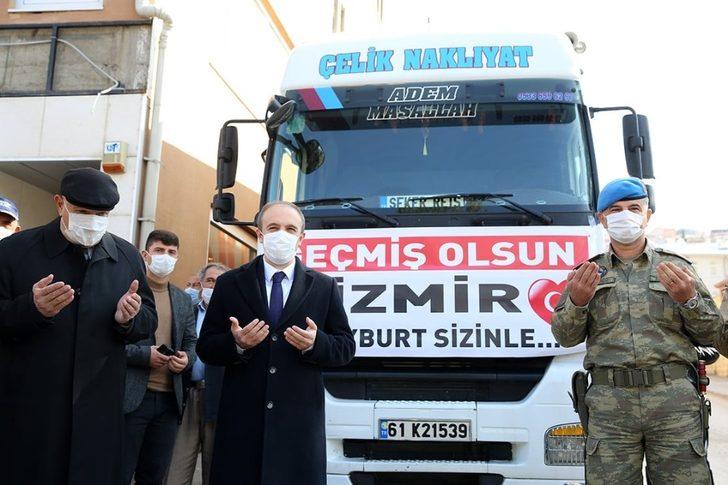 İzmir için toparlanan yardımlar Bayburt’tan yola çıktı G3