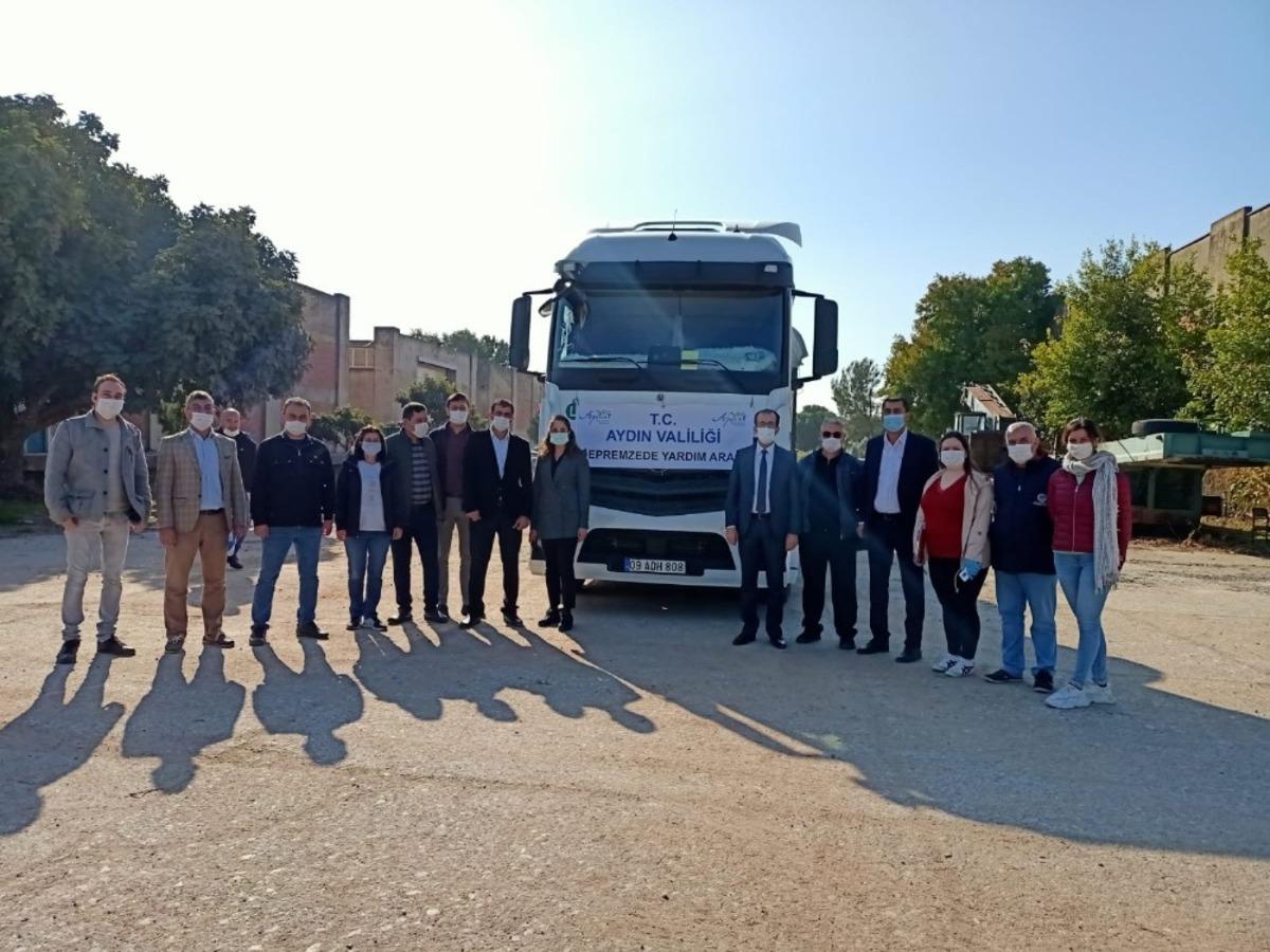 Aydın Valiliği&rsquo;nden İzmir&rsquo;deki depremzedelere yardım