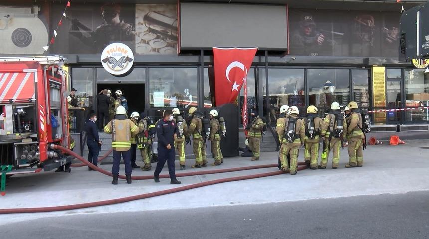 Esenler'de atış poligonunda korkutan yangın