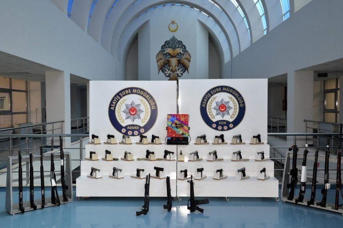 Adana&rsquo;da 80 silah ele ge&ccedil;irildi