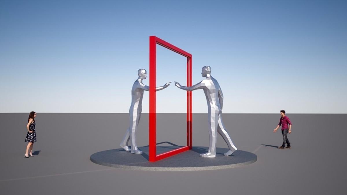 Millet Bah&ccedil;esi&rsquo;ne &lsquo;D&uuml;nya Aynası&rsquo; heykeli