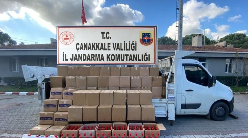 &Ccedil;anakkale&rsquo;de 2,5 ton etil alkol ele ge&ccedil;irildi