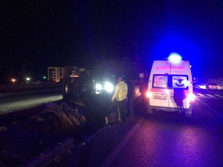 Kuşadası’nda domuza çarpan araç takla attı, 1 yaralı G3