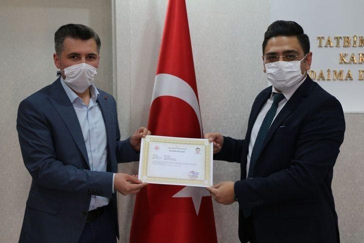 Emniyet personeline Korona virüs ile mücadelede başarı belgesi G1