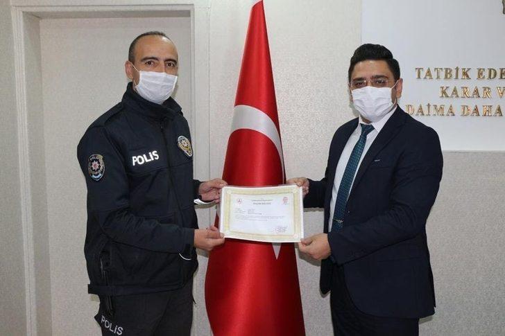 Emniyet personeline Korona virüs ile mücadelede başarı belgesi G4