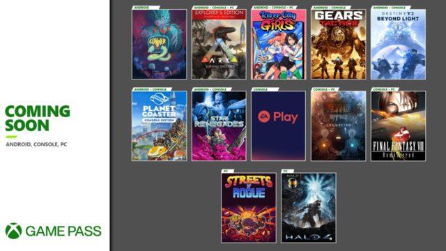 Xbox Game Pass Kasım 2020 oyunlar