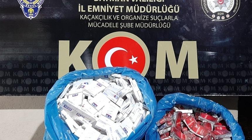 Batman&rsquo;da 600 paket g&uuml;mr&uuml;k ka&ccedil;ağı sigara ele ge&ccedil;irildi