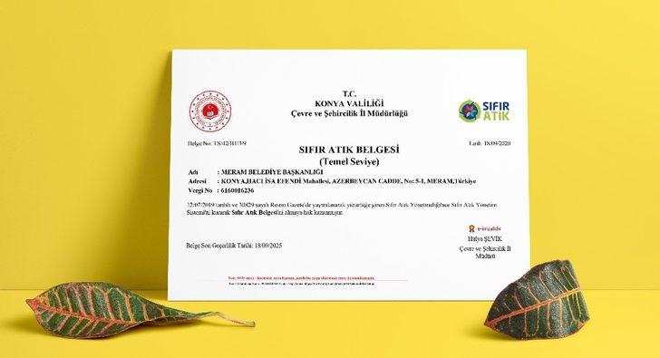 Meram Belediyesine “Sıfır Atık” belgesi G2
