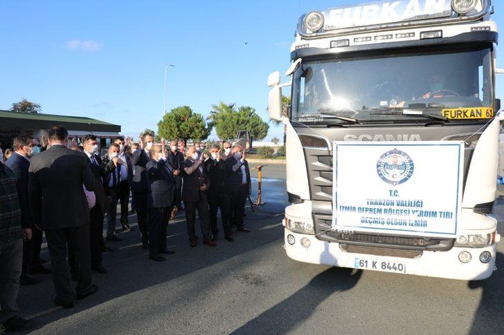 İzmir’e yardım tırları Akçaabat’tan yola çıktı G3