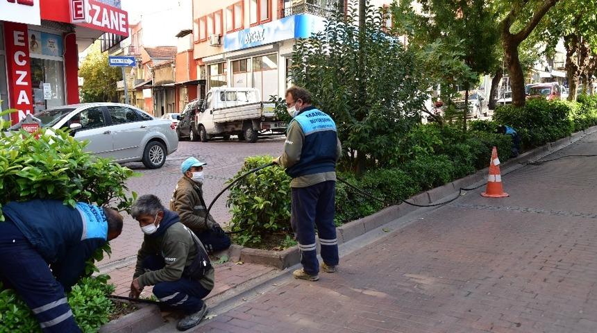 Manisa&rsquo;nın yeşil alanlarında damla sulama d&ouml;nemi